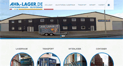 Desktop Screenshot of aha-lager.de